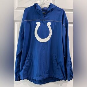 VTG Indianapolis Colts Jacket Men M Blue Reebok 1/4 Zip Windbreaker NFL Team